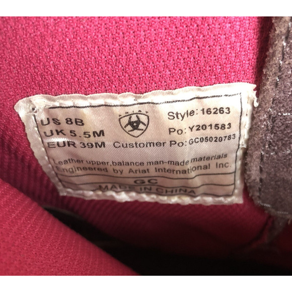 ARIAT Suede Snake Floral Boots Women's Sz 8B Maroon Purple Cowgirl Square 16263 - Picture 3 of 10